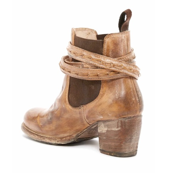 Bed | Stu Lorn Rustic Leather Ankle Boot 6.5 New - Picture 5 of 8